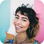 Girl and zn ice cream